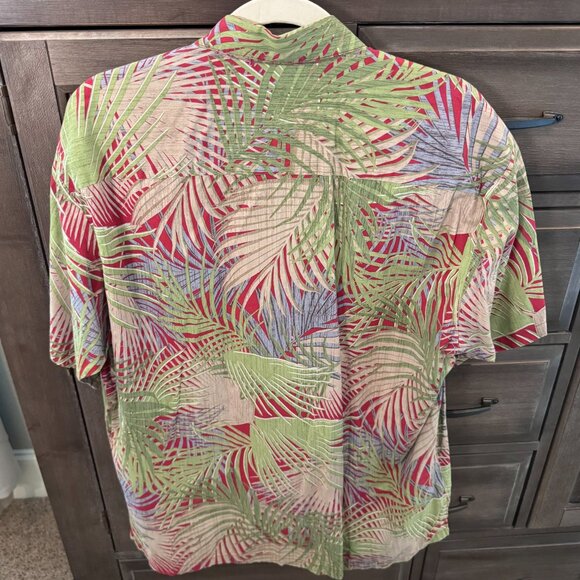 Tori Richard Hawaiian Shirt Men’s Medium Tropical Palm Print Made in Hawaii USA - Picture 6 of 9